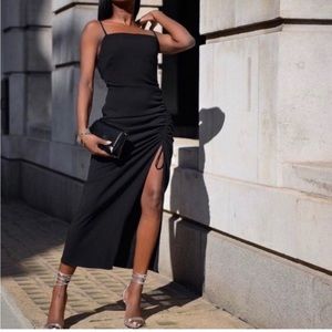 Zara midi dress side slit dress new without tags